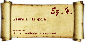 Szandi Hippia névjegykártya